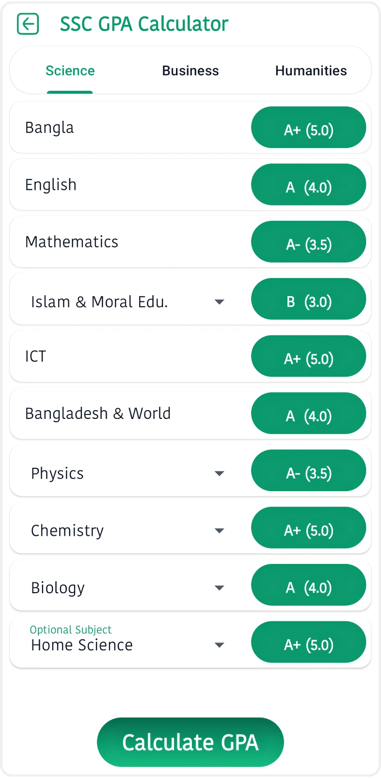 Gradely: GPA, CGPA & Results screenshot